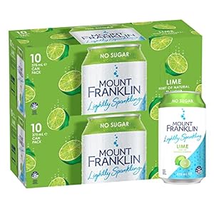Mt Franklin Lightly Sparkling Lime Cans 375mL 20 Pack