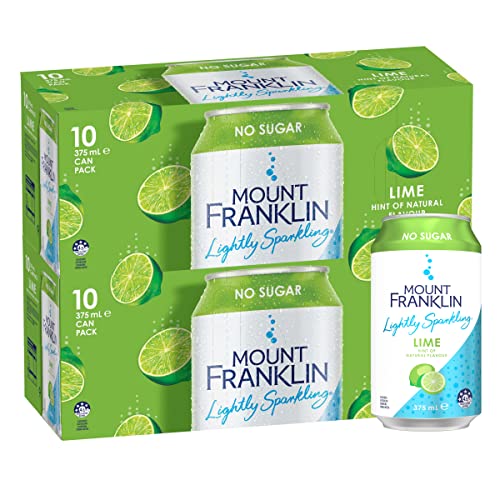 Mount Franklin Lightly Sparkling Water Lime Multipack Cans 20 x 375 mL