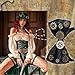 Auroeyfairy Steampunk Bowtie Gears Retro Cosplay Halloween Accessories, One Size, Black