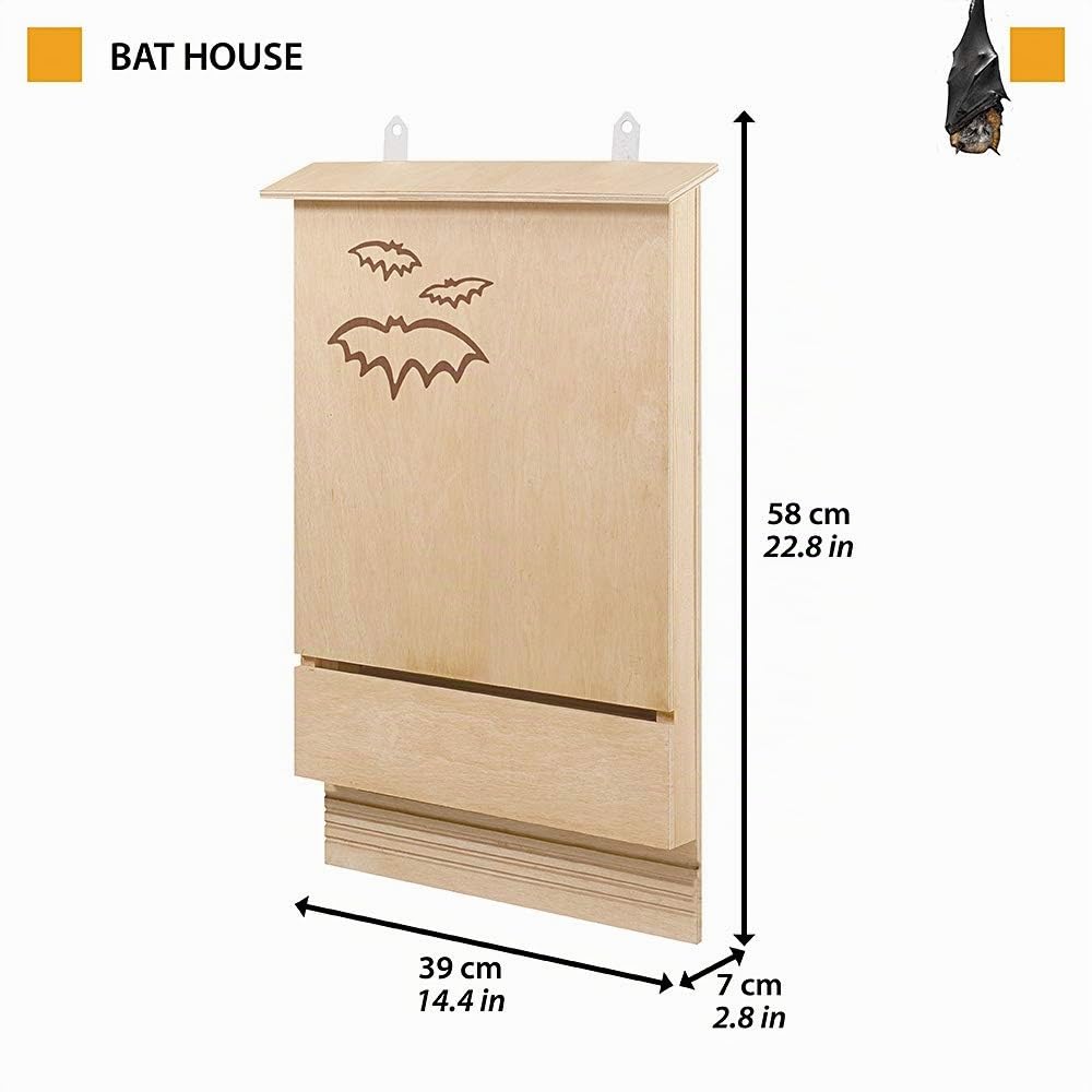 Ferplast Casetta pipistrelli BAT HOUSE Bat box in legno FSC, Protezione anti zanzare e insetti ecologica naturale