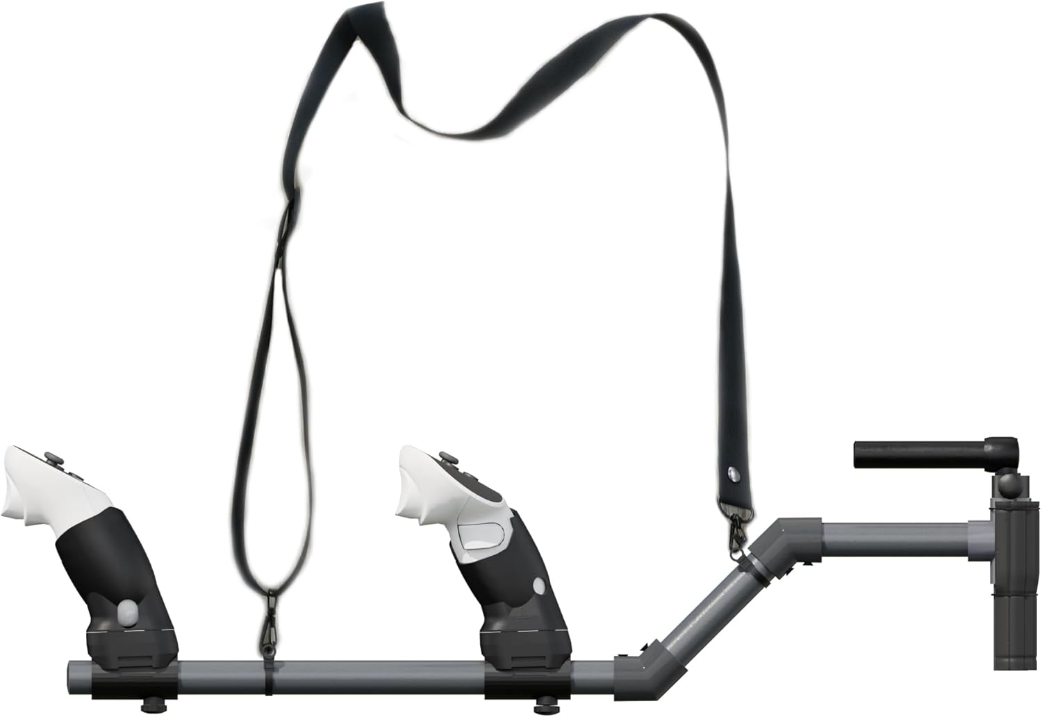 Magnetic VR Gun Stock for Quest 3, Rifle Grip VR Stock Controller Accessories Compatible With MetaQuest 3, Lightweight & Quick Removable Quest3 Control Magnetic Gunstock Adapter (Black)