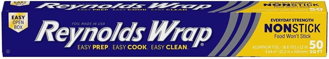 Non-Sti Aluminum Foil Easy Prep, Cook & Clean