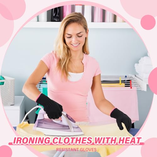 suhine 20 pcs professional heat resistant gloves for hair styling curling heat resistant work gloves