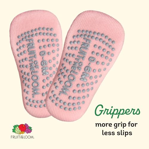 Fruit of the Loom Cotton Grip Socks for Baby and Toddler3