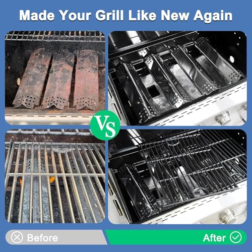 Image of Replacement Parts for Nexgrill 4 Burner 720-0830X & 5 Burner 720-0888S Gas Grill, Replacement for 720-0830X Grate & 720-0830X Flame Tamer & 720-0830X Burners & 720-0830X Igniter