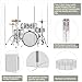 Drum Shield | Portable 5-Panel 2ft x5ft Acrylic Sound Barrier | Full-Length Stainless Steel Hinges | Drum Cage for Home, Church, Practice & Performances.(5 Panels)