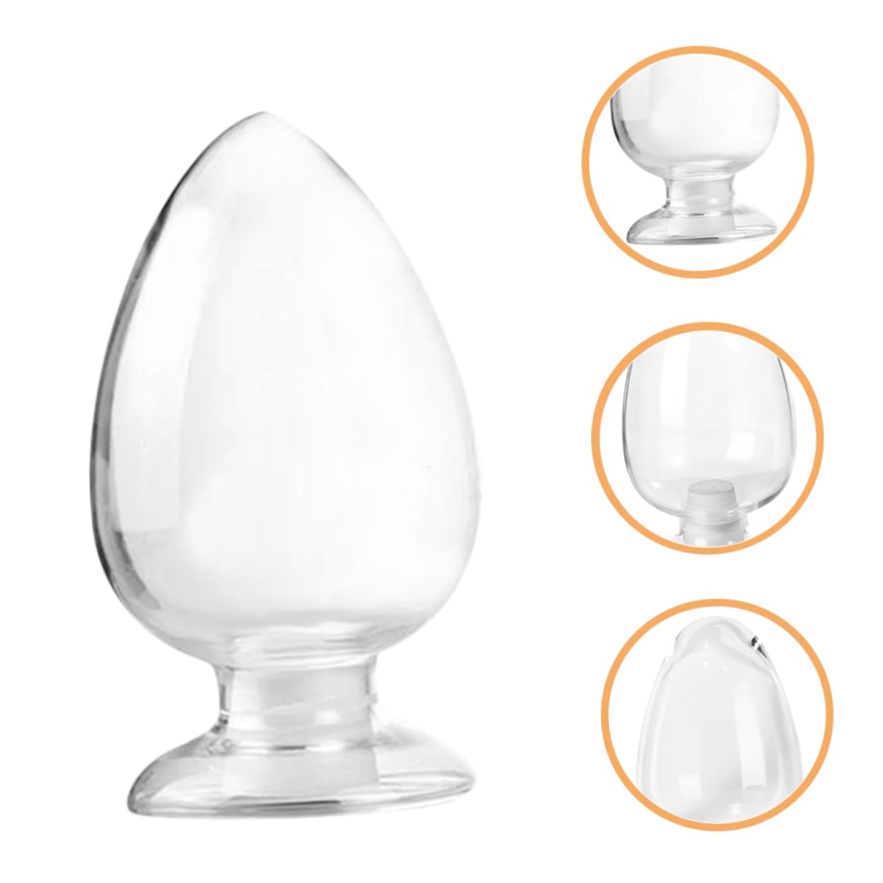 RORPOIR Conical Glass Bottle with Stopper Storage Jar Decorative Sample Bottle for Lab Home Use