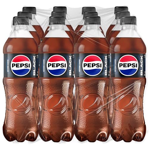 Pepsi Black, Refresco Sin Azúcar, 12 Pack Pet, 600ml.