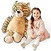 IKASA Groß Tiger Stofftier Riesentiger Plüschtier Gross Tiger Riesen Kuscheltier Riesige Stofftiere Groß Kuscheltiere Weich Plüsch Tier Spielzeug Süß Geschenk für Kinder (Braun, 78cm)