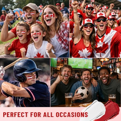Image of BADCOLOR Red White England Face Body Paint Stick Set, Oil Based Fan Makeup Stick for Canada Switzerland Austria, Waterproof Face Paint for Football /Rugby /Softball /Baseball /Lacrosse, Sports Accessories