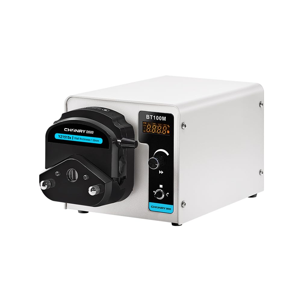 BT100M/YZ1515x Liquid Peristaltic Pump Flow Rate 0.007-380ml/min Peristaltic Tubing Pump Digital Lab Scale Transfer Peristaltic Pump 110V-220V (110V)