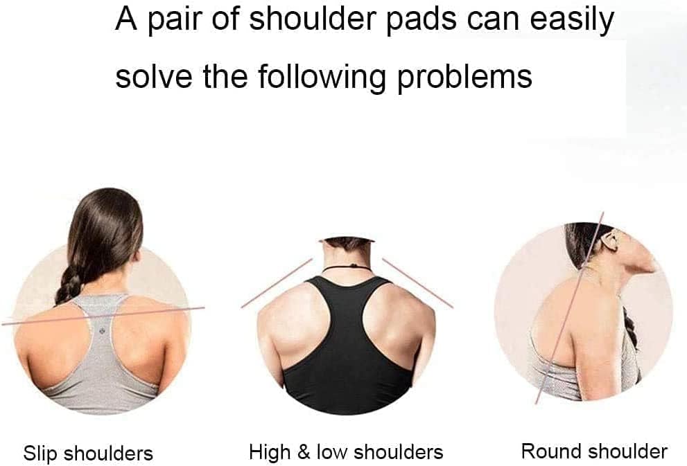 Image of Silicone Shoulder Pads for Womens Clothing, Anti-Slip Shoulder Push-Up Pads Invisible Breathable Enhancer Reusable, 2 Pairs (Pink)