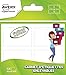 AVERY - Sachet de 100 étiquettes autocollantes amovibles blanches en carnet, Format 45 x 30 mm