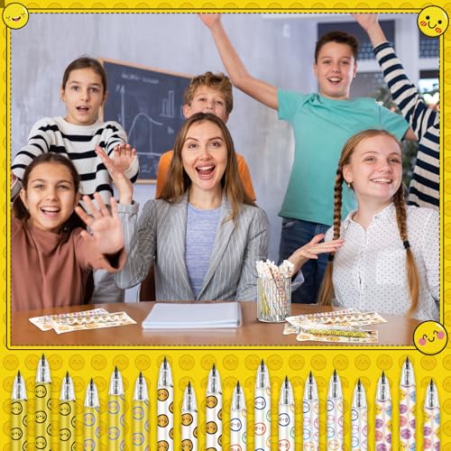 60 sets lápices Eternos Smile Face para escuela miniatura 4