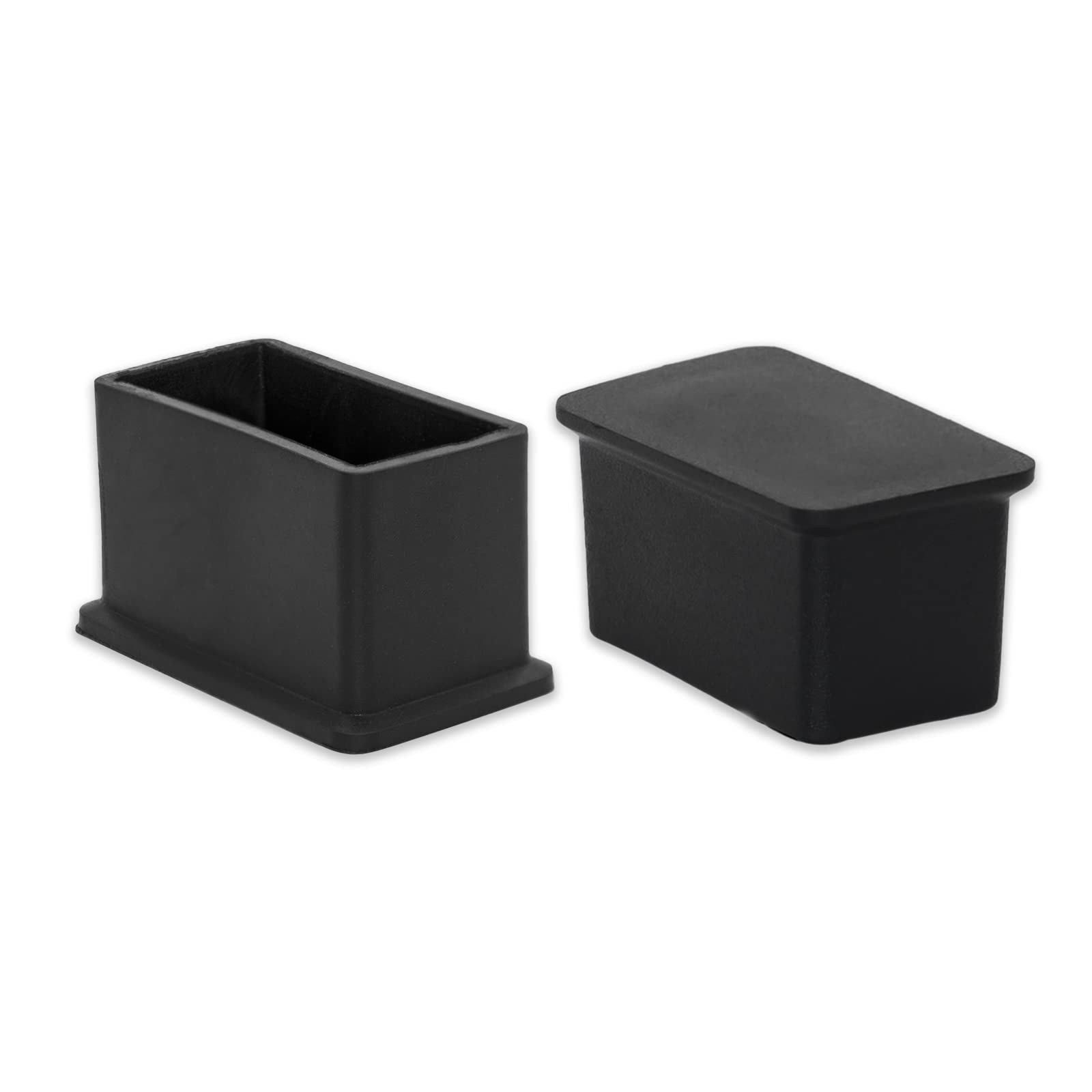 Flyshop Furniture Feet Ferrules Caps Chair Leg Floor Protectors Flexible PVC Furniture Table Covers, Rectangle Legs, 8PCS, 19/32" x 1-3/16", 15 x 30 mm, Black