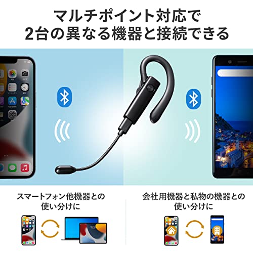 サンワダイレクト『Bluetoothヘッドセット(400-BTMH024BK)』