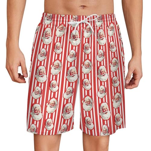 Men's SweatShorts Red Santa Claus Athletic Jogger Shorts with Pockets Casual Gym Shorts XS