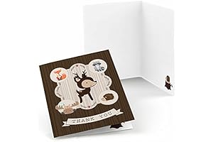 Enchanting Woodland Thank You Cards for Baby Showers and Birthdays