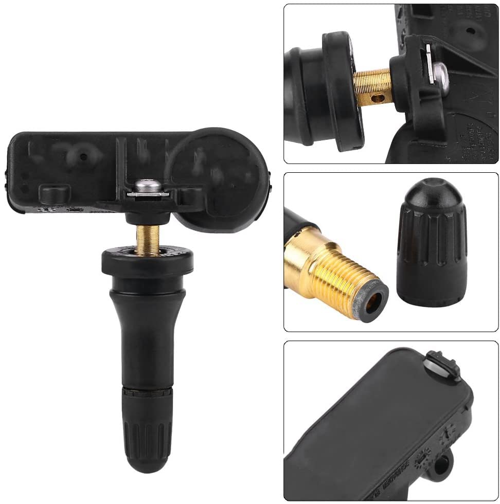 Lntyq 4 Steli Valvola Sensore Pressione Pneumatici TPMS, Sistema Di Monitoraggio Pressione Pneumatici Valvola Tpms Sensore Sistema Di Monitoraggio Pressione Pneumatici Taglio Angolo Piatto 180 85351008