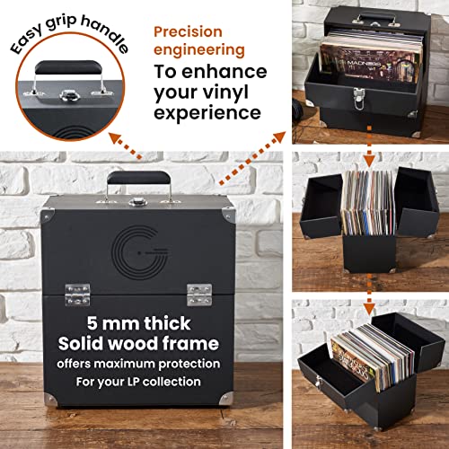 Boîte de rangement pour disques vinyles Legend pour disques vinyles | Peut contenir jusqu’à 40 disques vinyle | Panneau d’ouverture avant pour une navigation facile dans vos vinyles. - Les Beatles, Paul McCartney, John Lennon, RIngo Starr, George Harrison Boîte de rangement pour disques vinyles Legend pour disques vinyles | Peut contenir jusqu'à 40 disques vinyle | Panneau d'ouverture avant pour une navigation facile dans vos vinyles. – Image 4