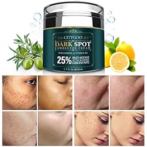 CITYGOO Dark Spot Remover for Face: Dark Spot Corrector Cream – Enriching Skin Care For All Skin Tones – Melasma Freckle Sun Spot Remover & Blemish Reducer-1.7 FL OZ