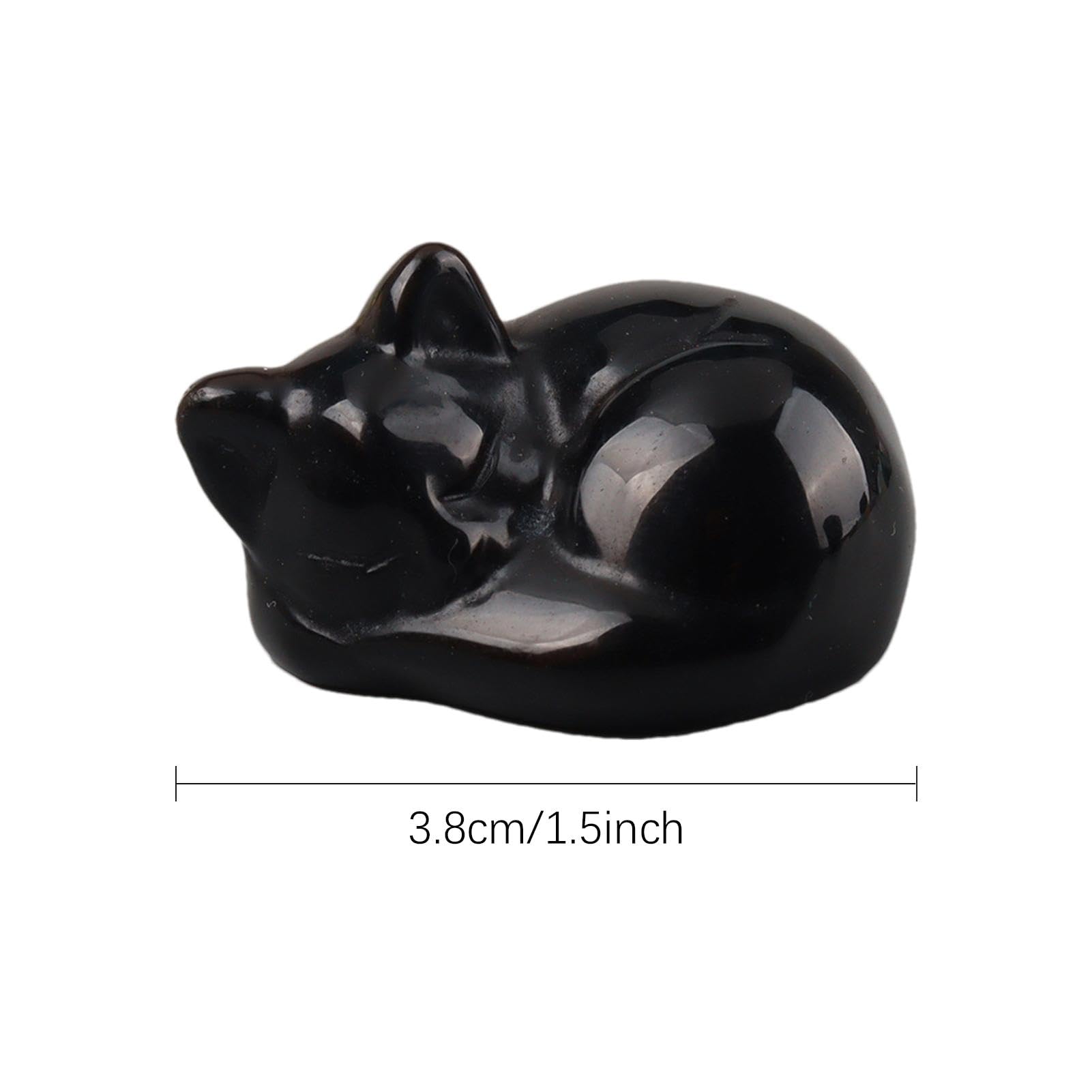 Amazon.co.jp: 猫の形の石、クリスタルの猫の置物 - 猫の像彫刻石置物