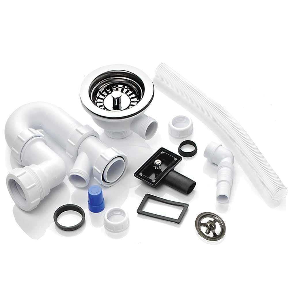 Mcalpine Chrome Astini, Rak, Rangemaster 1.0 Bowl Waste & Plumbing Kit Overflow Wpak2np
