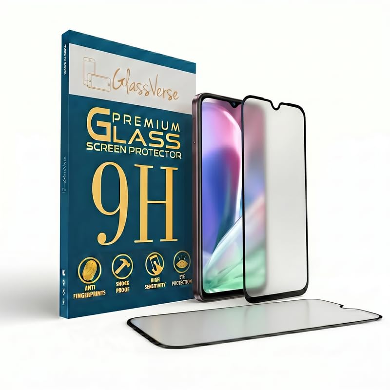 Image of GlassVerse Matte Tempered Glass for Vivo Y28s | Anti Glare, Smooth Touch Screen Protector, 9H Hardness, Edge to Edge, Case Friendly, Hassle-less Installation Kit Included. (Pack of 1)