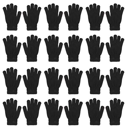 QKURT 12 Stück magische Winterhandschuhe für Damen und Herren – Thermohandschuhe aus Strick für den täglichen Gebrauch, Radtouren, Laufen