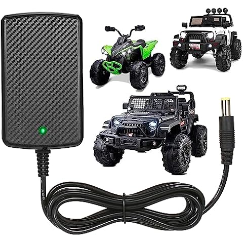 24V Charger for Kids Ride On Car Toys 24 Volt Battery Charger Wrangler SUV Kid Trax Dynacraft Toy Car Jeep ATV Quad Disney Electric Ride-On Charger 24V Battery Charger Cover