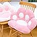 Coussin De Chaise avec Dossier Siège, Coussin de Bureau Mignon et Chaud, Coussin de Patte de Chat, Coussin pour Chaise Chaude et Douce, Coussin Patte de Chat,Coussin de siège Chaud Confortable (Rose)
