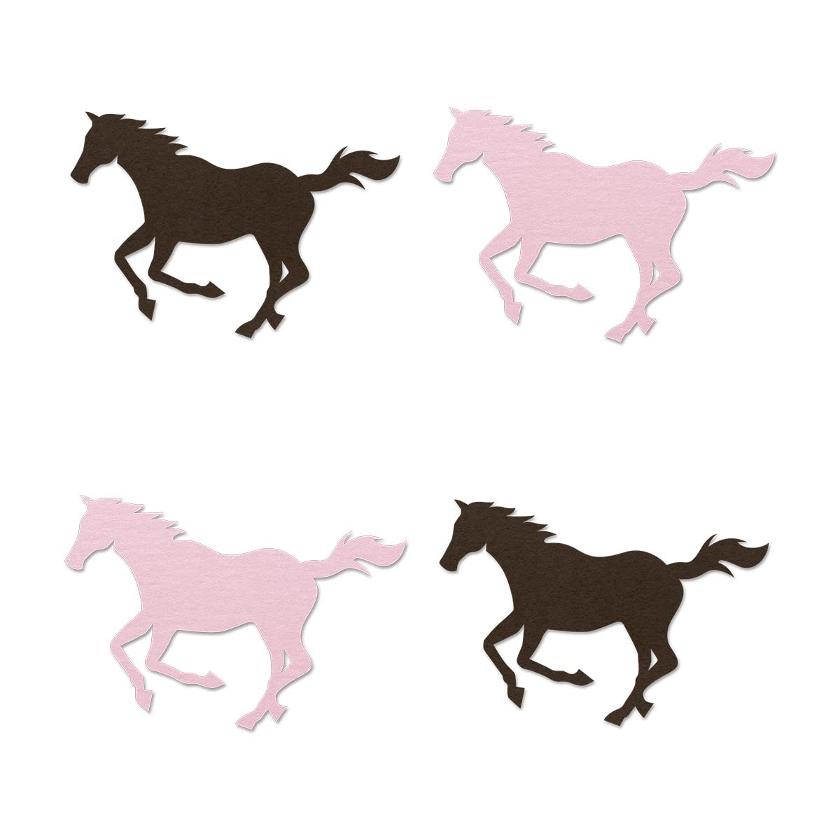 Pink Horse Cut-outs, 12-Pack Double-sided Table Topper Baby Shower Birthday Party Decorations