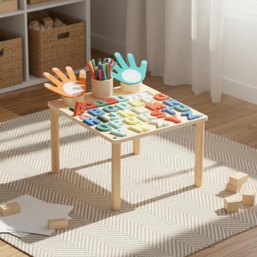 Juguetes educativos con piezas interactivas y tablero didáctico de mesa 6