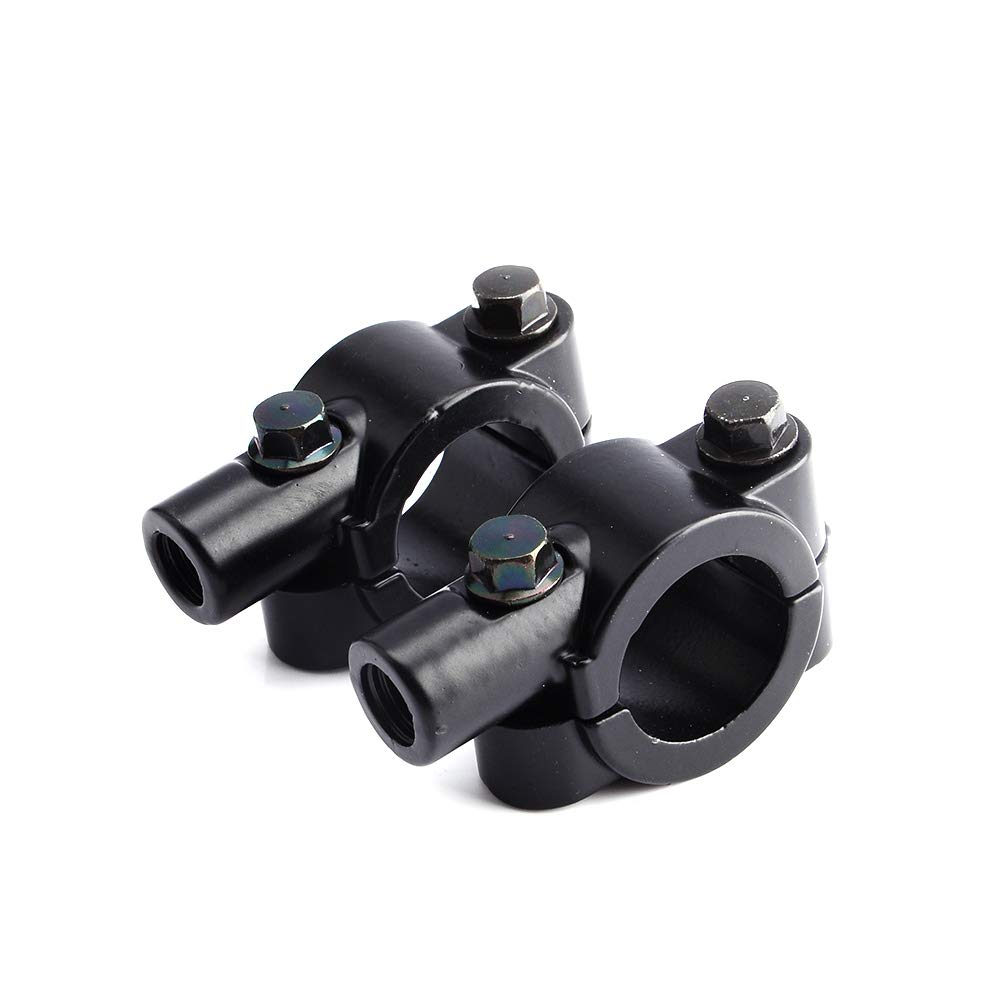 Zacisk montażowy do lusterka motocyklowego, uchwyt z gwintem lustrzanym 10 mm, uniwersalny aluminiowy uchwyt na kierownicę 7/8 cala, 1 para