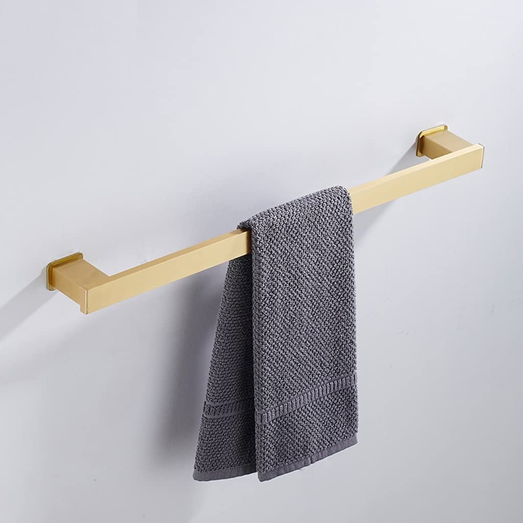 Towel Rack, Towel Rail for Bathroom, Light Brushed Space Aluminum Hand Towel Holder, Bathroom Towel bar, Bathroom Towel Rail, Double Rod Hanging Shelf /60cm/a (Single Pole 40cm a)