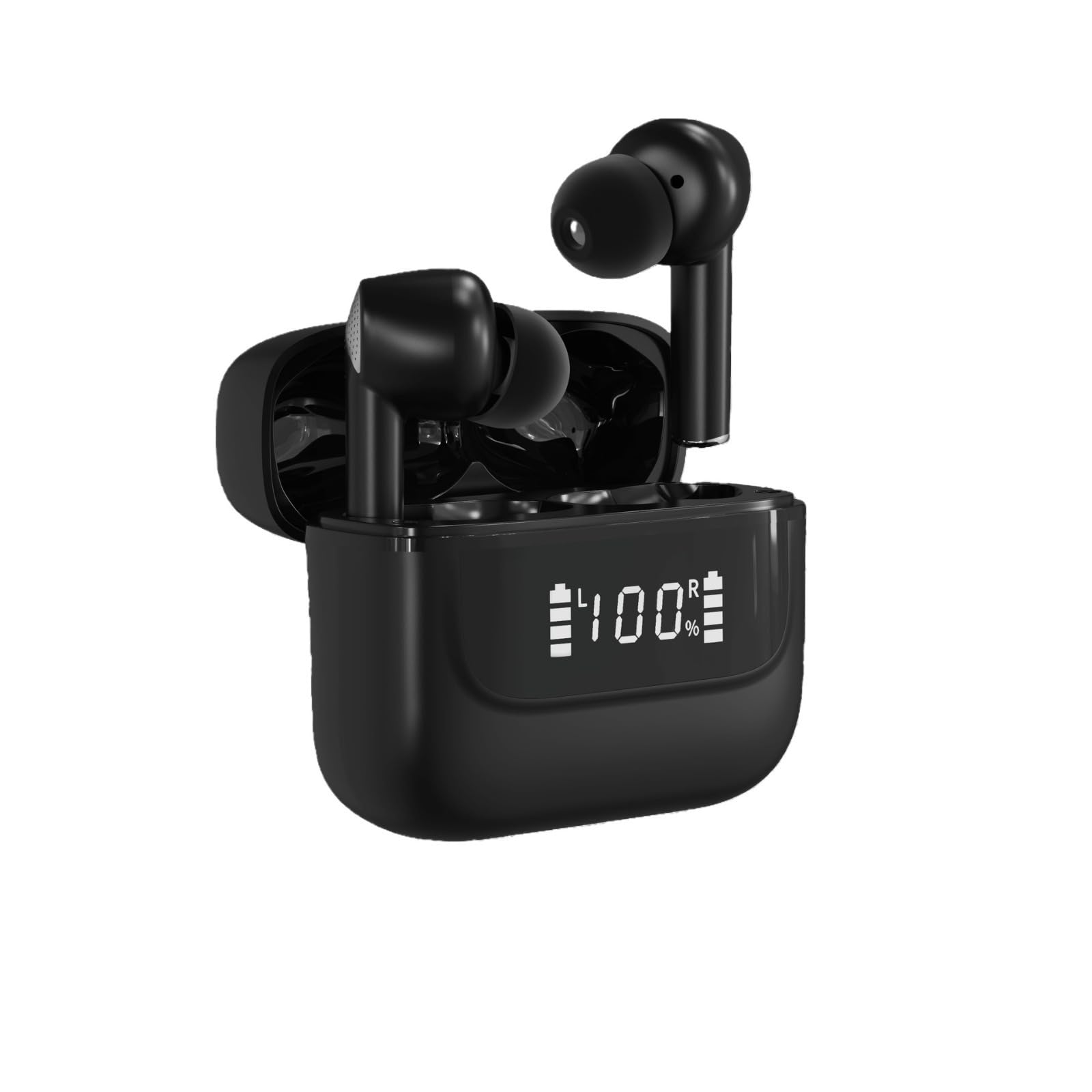 Ear Buds Wireless Bluetooth 5 3 in Ear Sport Earphones Deep Bass Stereo and Noise Cancelling Bluetooth Ear
