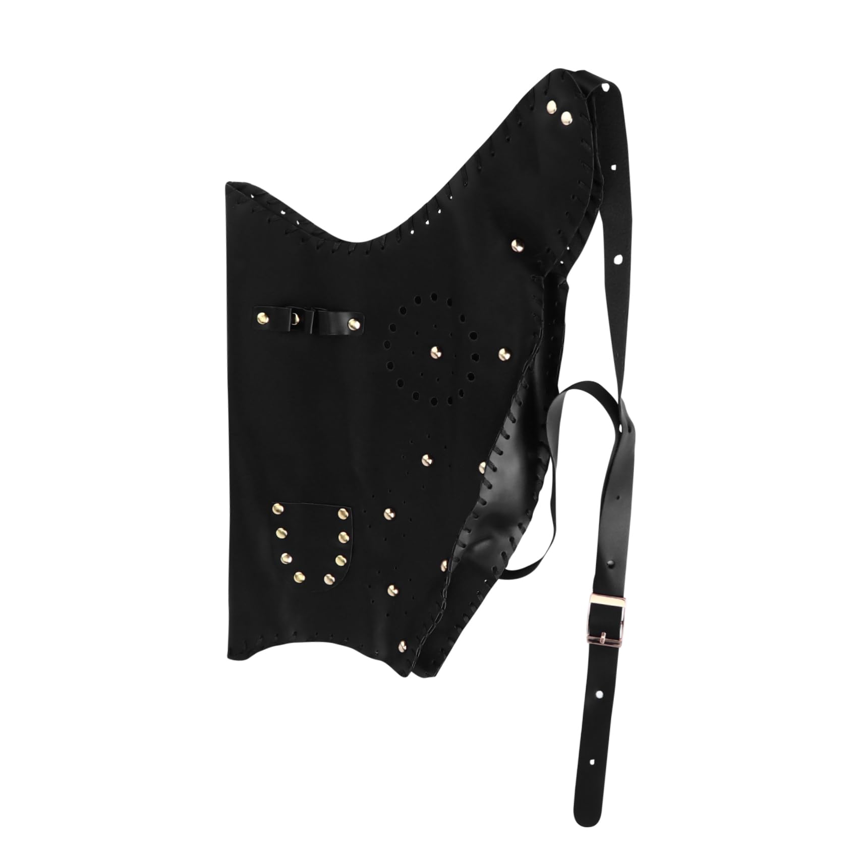 BESTonZON 1Pc Outdoor Leather Arrow Holder for Traditional Snap Button Design for Easy Disassembly for Training Hunting and Target Practice