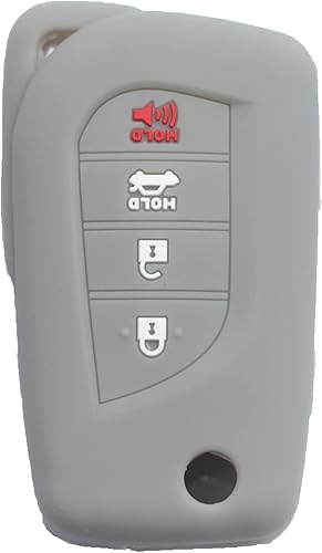 Miniatura 10 de kcpros 2 fundas de silicona de goma con 4 botones remotos inteligentes para llavero sin llave compatible con Toyota Camry 2018 2019 2020 2021 2022