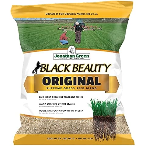Jonathan Green (10318) Black Beauty Original Grass Seed Blend - Cool Season Lawn Seed (5 lb) Cover