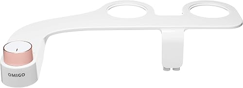 Miniatura 7 de Omigo Element - Accesorio de bidé no eléctrico, diseño moderno, delgado, boquillas dedicadas de autolimpieza trasera y delantera con esfera de