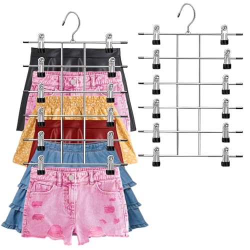Lahnaokfis 2 Pcs Cintres Pantalons, Cintres Porte-Pantalons Métal Crochet Pivotant à 360°,...