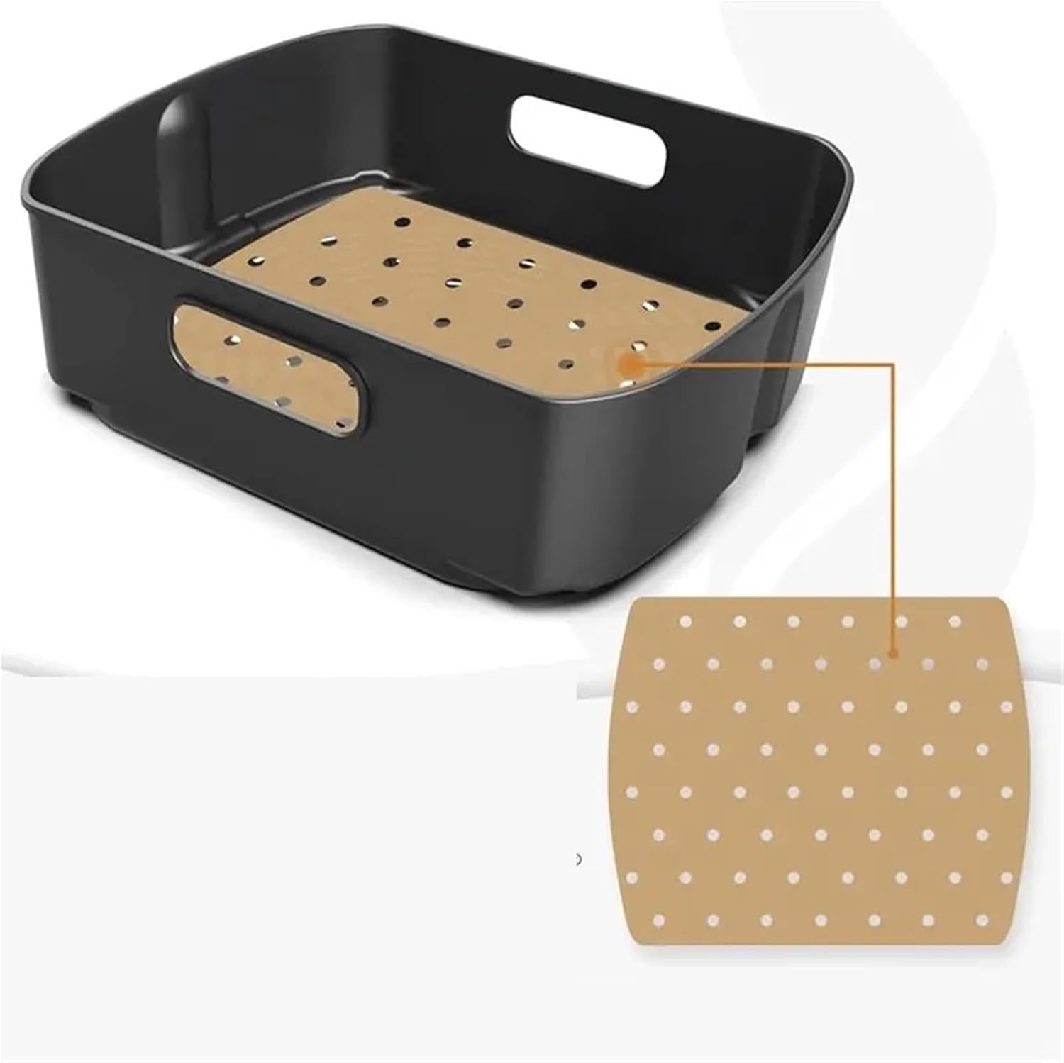 Compatible for Ninja, Compatible for Foodi, AG301 Unbleached Heat Resistant Parchment Liners 100Pcs