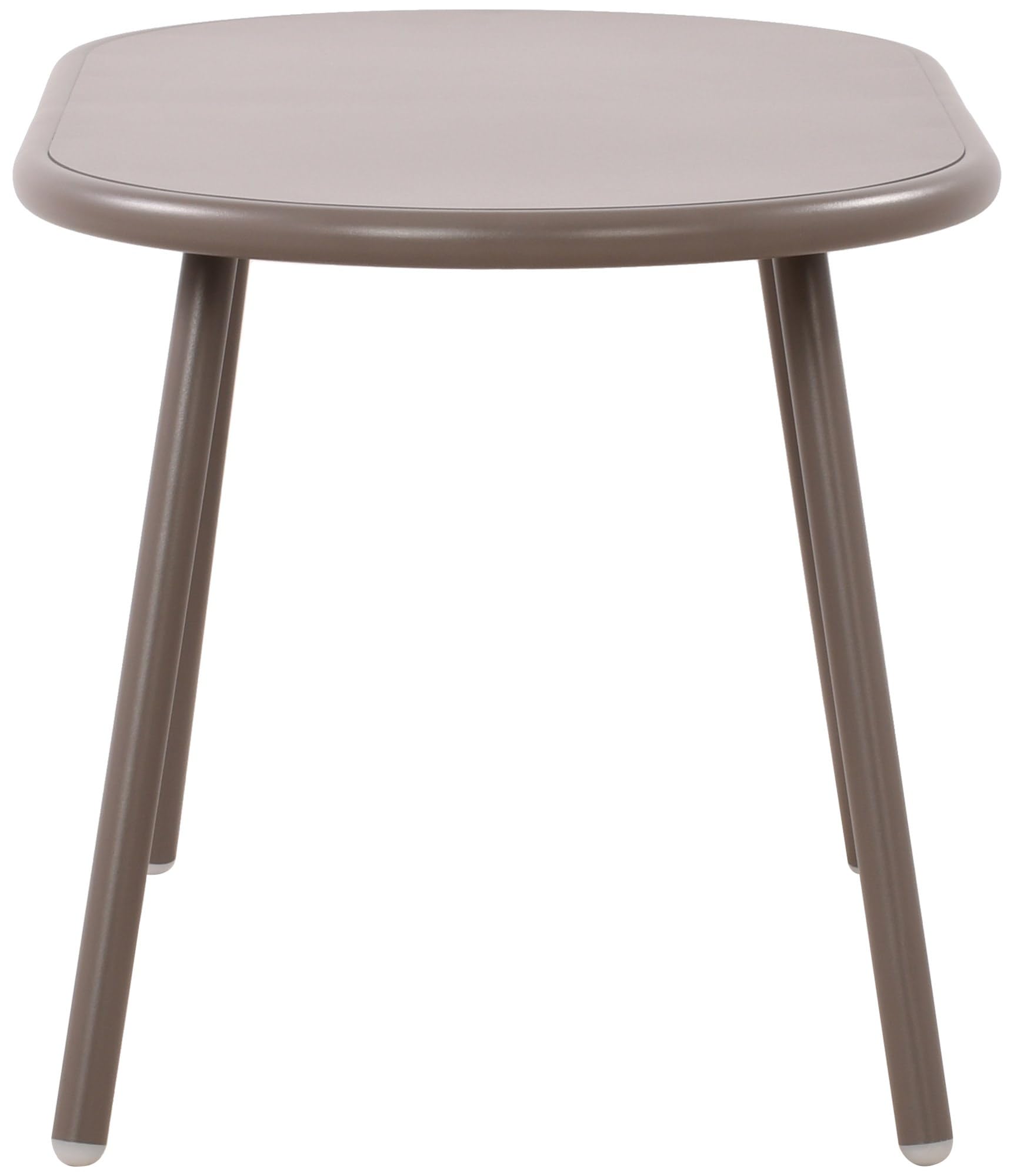 CLP Couchtisch Velva I Ovaler Loungetisch für draußen und drinnen I Gartentisch wetterfest und UV-beständig I Outdoor Beistelltisch, Farbe:Taupe