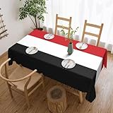 ZQYTGFDC Rechteckige Tischdecke mit jemenitischer Flagge, knitterfrei, waschbar, dekorative Stoff-Tischdecke für Esszimmer, Party und Camping