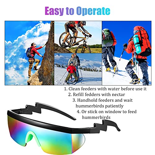 Frienda 3 Pairs Retro Semi Rimless Sunglasses 80s 90s Zigzag Sunglasses Colored Transparent Lens Glasses for Men Women4