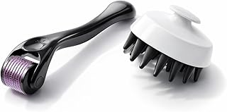 Mahshub Derma Roller for Hair Growth &amp; Silicone Scalp Massager Combo – Scalp Massager, Scalp Scrubber Brush, Microneedling...