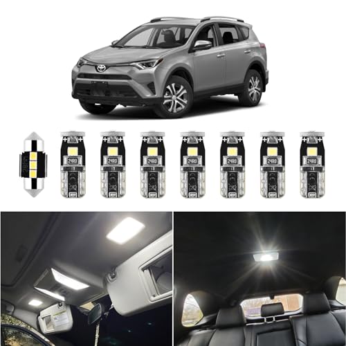 Kit 8 Lámparas LED Interior para Toyota RAV4 2016-2022