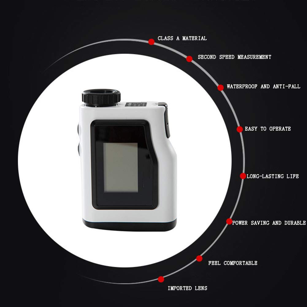 AIZYR Telemetri da Golf, Golf Range Finder (Display Ad Alta Definizione A LED), Misuratore di velocità Variabile - Zoom 6X, Impermeabile, Si Estende per 600 Metri