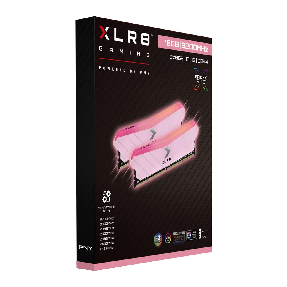 PNY XLR8 RGB 16GB (2 x 8GB) DDR4 UDIMM 3200 CL18 Desktop Memory