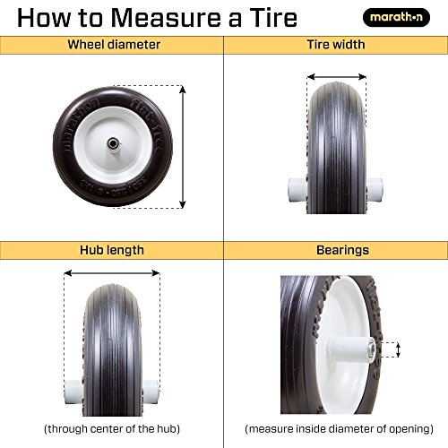 Marathon 00010 10\" Sawtooth Flat Free Hand Truck Tire